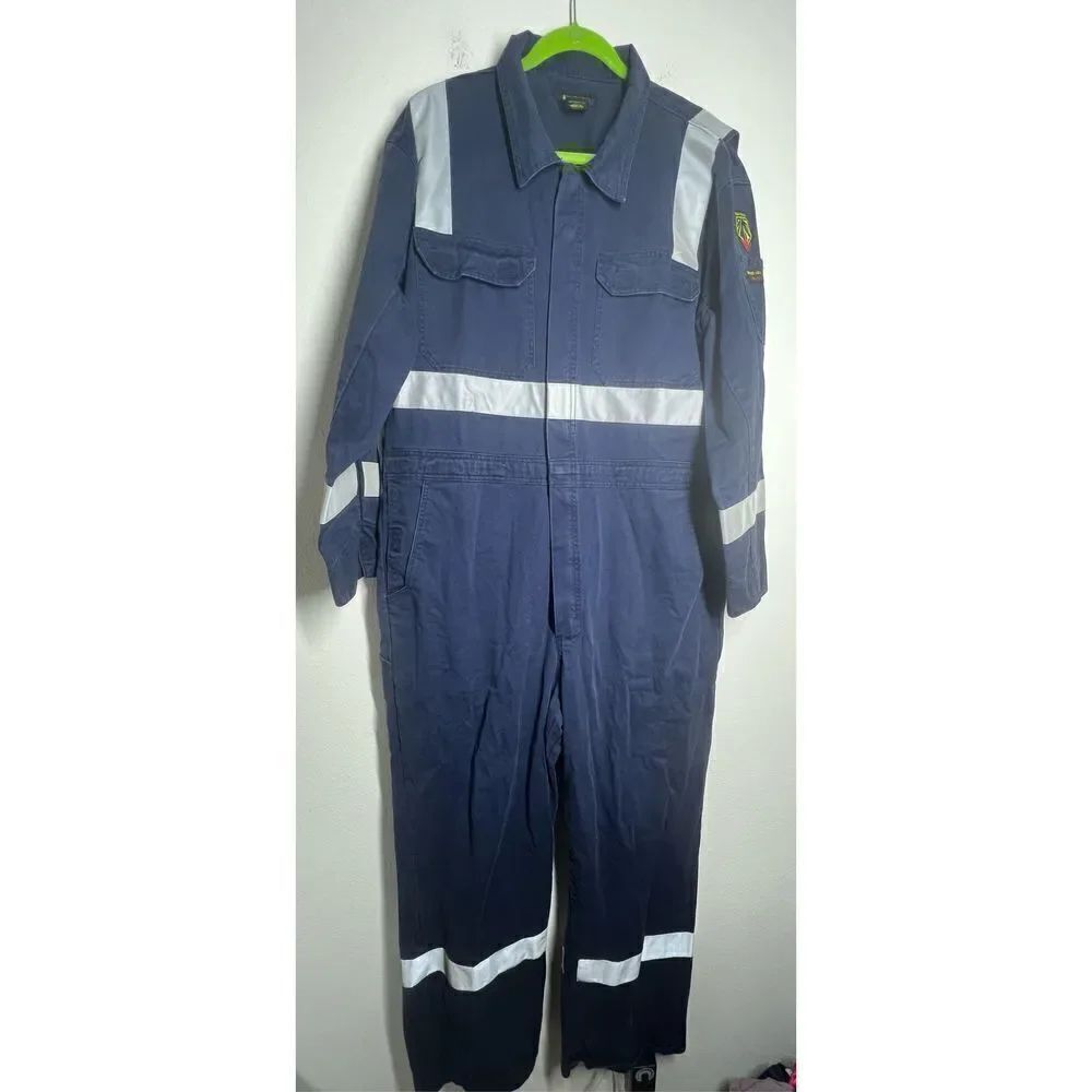 Black Stallion Coverall Overall Safety Work Pockets Boiler Suit Size L